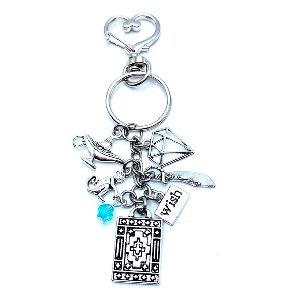 Aladdin Keychain Bag Charm Genie Lamp Wish Charms - Picture 1 of 6